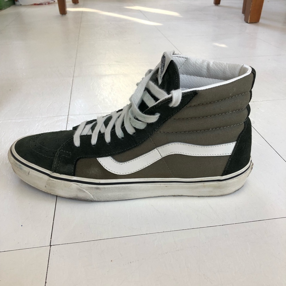 Vans Skate/SK8-HI olive green high top skate shoe